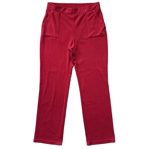 Juicy Couture Velour High Rise Straight Leg Lounge Pants Red Size Large - Picture 1 of 8